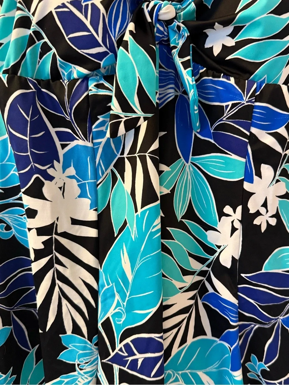Women’s Croft & Barrow Blue Floral One Piece Swim Dress - Size 14 - NWT